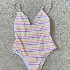 L.A. Hearts pastel striped one piece